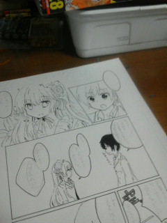 GOSICのヴィクトリカと久城で試しに原稿に漫画描いてみた
