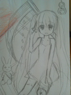 暇なときに描いた鬱ミク