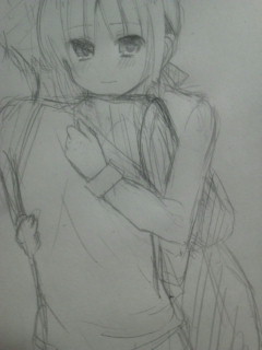 ギュッてしてるの描くの難しい…