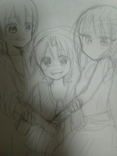 寝る前に「マギ」落書き